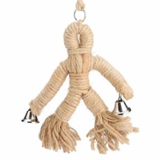 Parrot Toys Premium Hemp Ropes Pet Bird Parrot Toy Swing Hanging Toy Human Desig