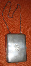 ANTIQUE VERY RARE GERMAN SILVER ALPACCA SMALL WALLET CARD HOLDER PURSE FACE