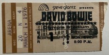 DAVID BOWIE 1976 ticket stub OLYMPIA Stadium DETROIT March 1