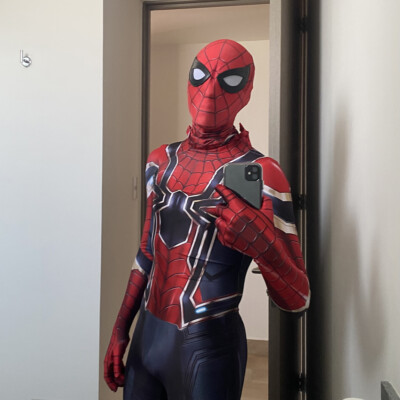 Upgraded Iron Spider-man Cosplay Jumpsuit Spiderman Suit Adult & Kids Halloween