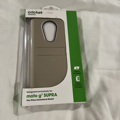 NIB moto G7 Supra Cricket Wireless Phonecase With Two Piece Kickstand Shield