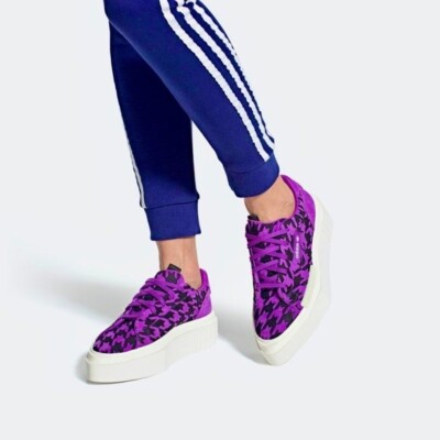Adidas Purple and Black Hypersleek Original Sneakers Size 5.5