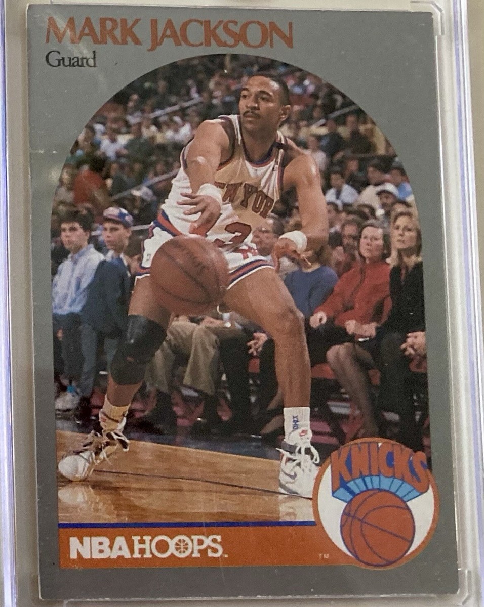 3) 1990 NBA Hoops Mark Jackson/Menendez brothers Basketball Card