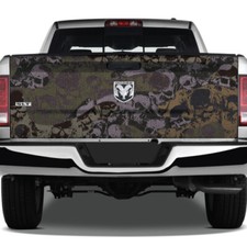 Camouflage Camo Grunge USA Graphic Vinyl Decal Pickup Skulls Wrap Tailgate Truck