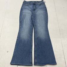 Old Navy Blue Denim Higher High-Rise Flare Cut Jeans Women  s Size 10 NEW