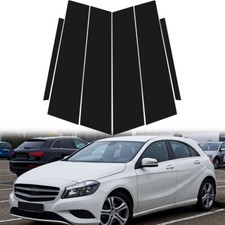 6PCS Black Pillar Post Door Window Trim For Mercedes Benz A Class W176 2013-2018