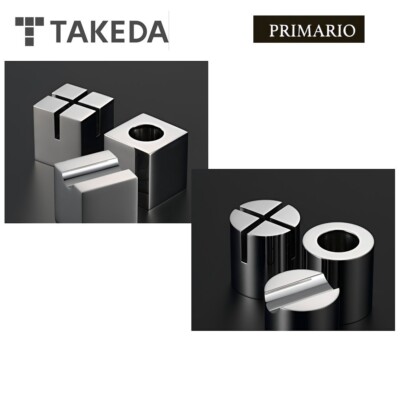 TAKEDA PRIMARIO Paperweight Cube & Cylinder Plus/Mainus/Zero Stainless JAPAN NEW