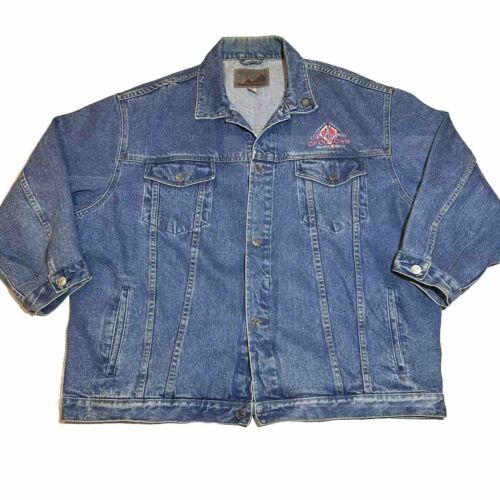 Vintage Pacific Bell Denim Jacket Mens XL Embroidered Telephone Company *Rare*