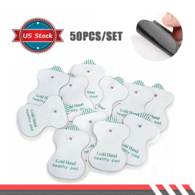 50Pcs/Set Snap On Replacement Pads For Electrode Tens Unit & Pulse Massagers