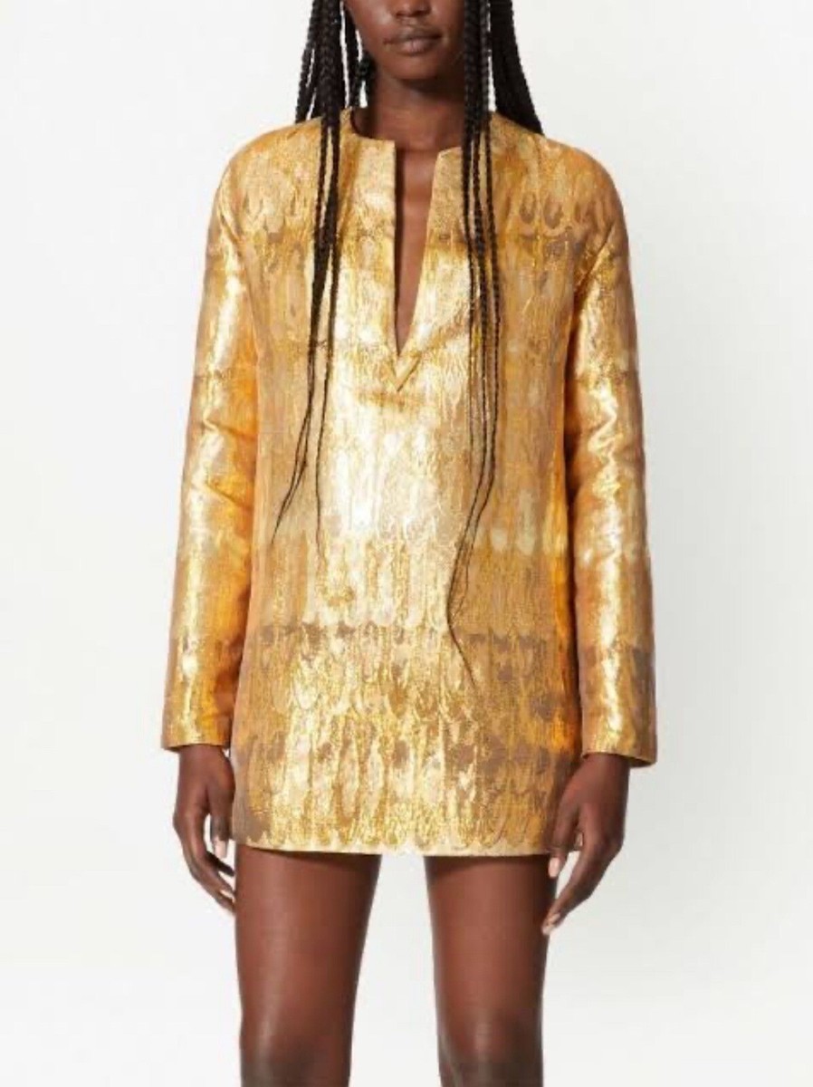 VALENTINO GARAVANI Golden Wings brocade Jaquard mini dress VALENTINO GARAVANI Golden Wings brocade Jaquard mini dress