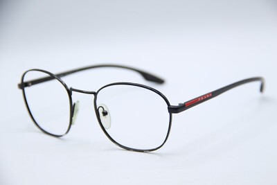PRADA VPS 51N 1BO-1O1 BLACK GUNMETAL AUTHENTIC FRAMES EYEGLASSES 51-20