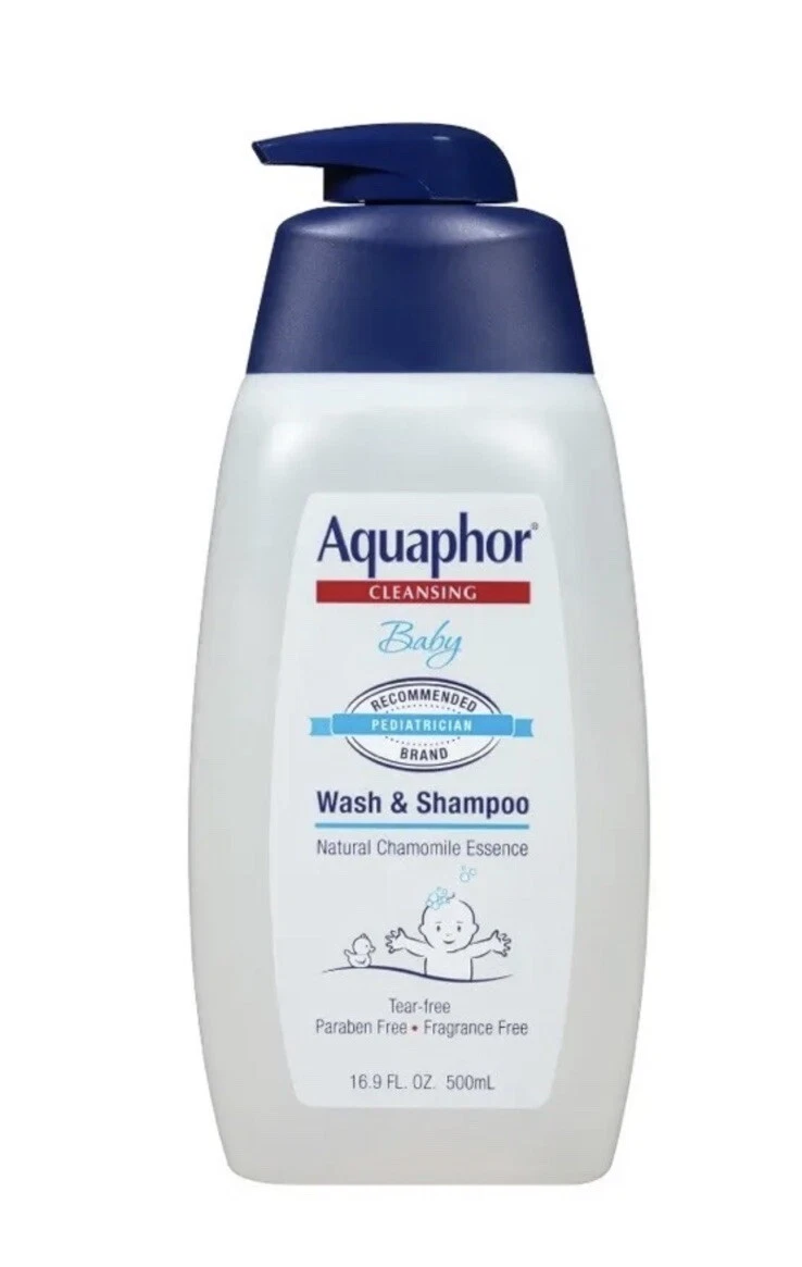 Aquaphor Baby Wash and Shampoo - Mild, Tear-free Denditive Skin - 16.9oz