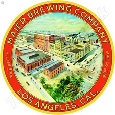 Maier Brewing Company 11.75" Round Metal Sign
