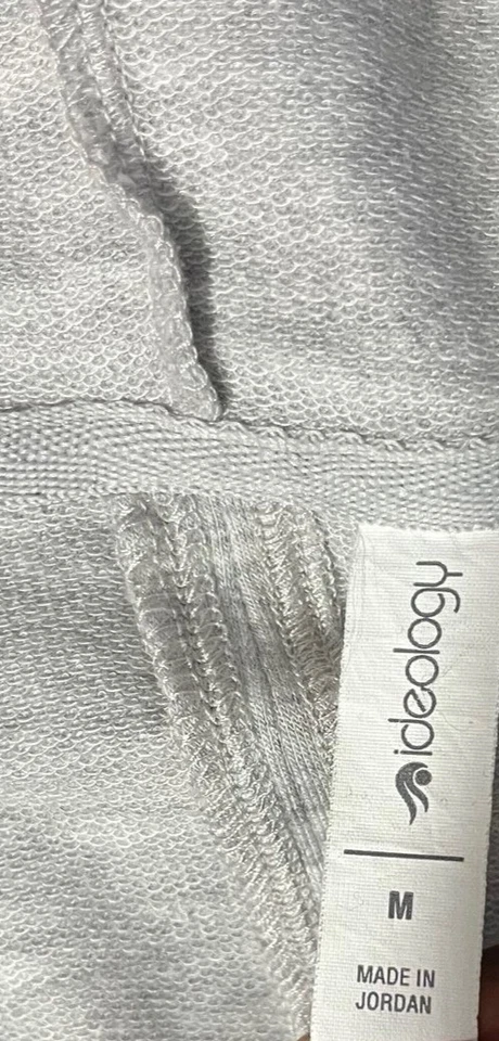 Camisa Top Mujer Ideology Manga Corta Cuello en V Con Capucha Talla Mediana Gris Foto 2 de 4