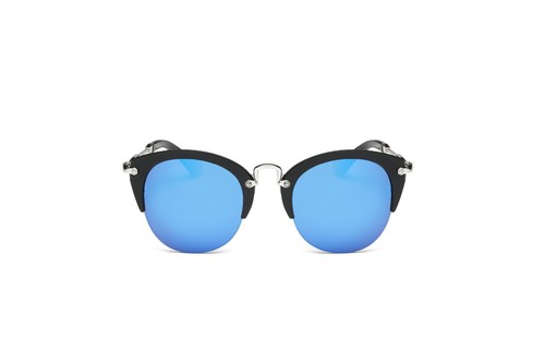 Women's Retro Classic Half Frame Horn Rimmed Sunglasses - 第 4/22 張圖片
