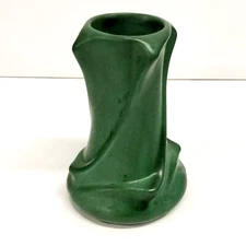 Weller Matte Green Arts & Crafts Twist Vase