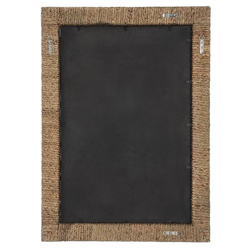 Uttermost Island Contemporary Iron Metal Braided Straw Mirror in Natural - Picture 5 of 8