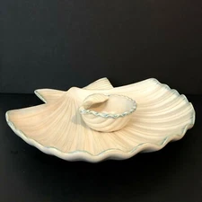 SHORELINE COLLECTION Seashell Nautical Chip and Dip Set / Bowl Beach Bowl Decor