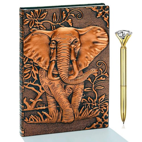 Elephant Journal,Leather Writing Journal Notebook ,A5 Lined Journal,200Pages,...