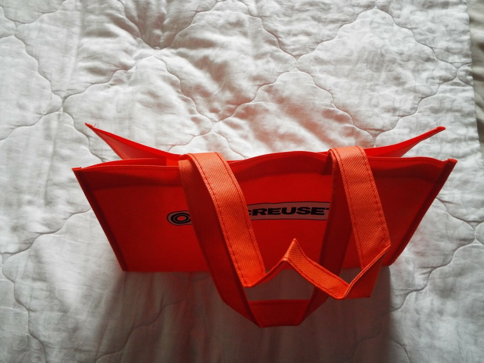 New Le Creuset Orange Shopping Bag Small Reusable Shopping Bag 13x7x5 inches image 7