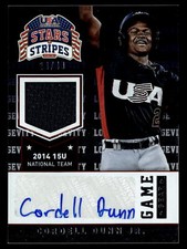 2015 USA Baseball Stars & Stripes #24 Cordell Dunn Jr. Game Gear Longevity #/49