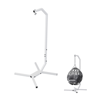 Qls HäNgesessel Gestell Stahl Mit Haken 203 Cm Stabil Bis 100 Kg Outdoor Weiß