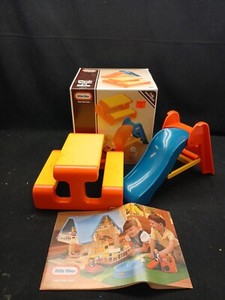 Vintage~ 1989 Little Tikes Picnic Table & Slide ~ In Box~ MINT