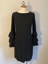 Moon & Madison black ruffle sleave sweater dress, medium 