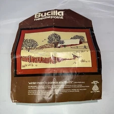 Snowy Winter Morn on the Farm Barn Vintage Needlepoint Kit 13x20