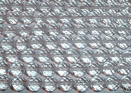 AL82 CZECH 10mm Fire Polished Glass Beads-CRYSTAL (10) - Picture 1 of 1