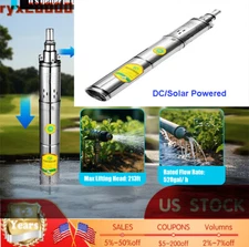 24V 370W Solar Water Pump Deep Well Solar Submersible Pump head 65m stainless