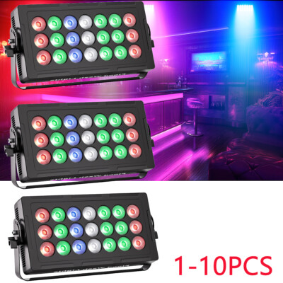 #ad #ad UKING RGBW LED Wall Washer Light DMX DJ Strobe Party 4in1 Stage Light 1 10PCS $362.99
