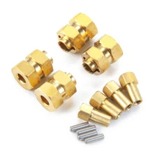 AXSPEED Brass Extended 7mm Hex Wheel Hubs for AXIAL SCX24 Upgrade 1/24 RC Cars