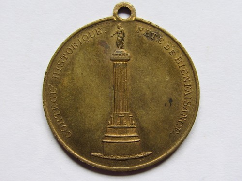 06E1 Antica Medaglia Di Lille Incoronazione Del Busto Del Mayor Andre IN 1892 - Picture 2 of 2