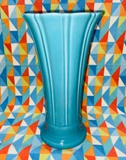 VASE Turquoise Blue HOMER LAUGHLIN FIESTA 9 5/8" MEDIUM NEW FIESTAWARE 