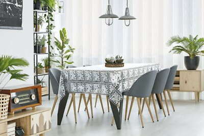 Weiße Tischdecke mit Spitze Mitteldecke Weiß Häkelspitze 