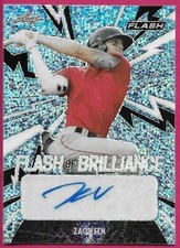 2021 Leaf Flash Baseball ZAC VEEN #FB-ZV1 Brilliance Platinum Blue Autograph /50