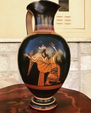 PRESTIGIOSO VASO ANFORA GRECO IN TERRACOTTA PERFETTO