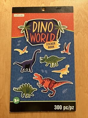 Dino World Sticker Book 300 Pieces By Creatology Missing 2 Stickers