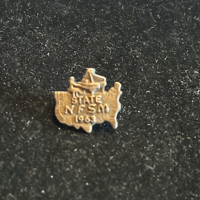 State NFSM 1963 Hat Tac Lapel Pin Salesman Sample Vintage