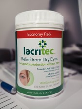 Lacritec 200 Cápsulas Alivio de Ojos Secos y Fatiga Ocular DHA y EPA Omega 3