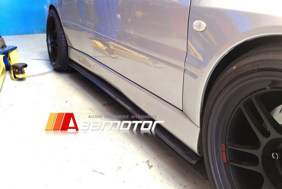 Carbon Fibre DAMD Side Skirt Extensions Set fits Mitsubishi 