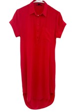 Armani Exchange Midi Dress Mulberry Silk Red T Shirt Size 2
