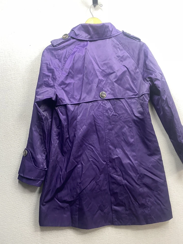 Abrigo para mujer verde con envidia iluminado púrpura talla XL *Falta cinturón* Foto 4 de 4