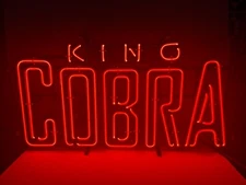Authentic King Cobra Premium Malt Liquor Neon Advertising Sign Red 