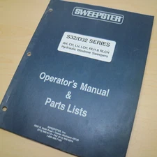 SWEEPSTER S32 D32 SERIES WINDROW SWEEPER Owner Operator Parts Manual operator