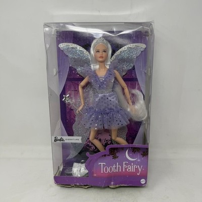 Mattel 2022 Barbie Signature Tooth Fairy Doll & Stand - New / Opened Damaged Box