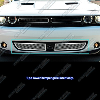 Fits 2015-2023 Dodge Challenger W/ Adapt Ctrl Lower Stainless Chrome Mesh Grille