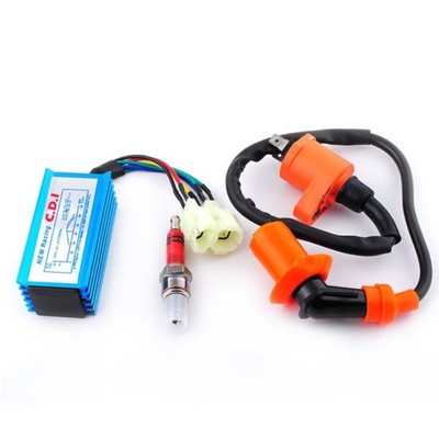 Racing Ignition Coil CDI Box Spark Plug For GY6 50cc - 150cc Scooter Go Kart ATV