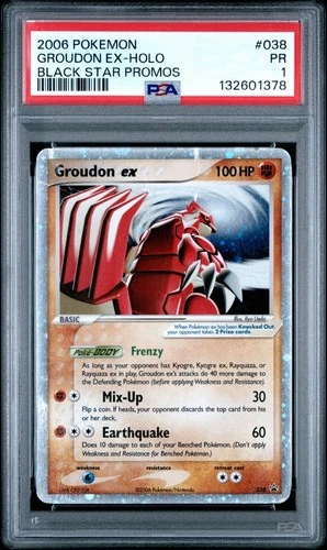 PSA 1 PR 2006 Pokemon Groudon EX Holo Foil Rare 038 38 Black Star Promos
